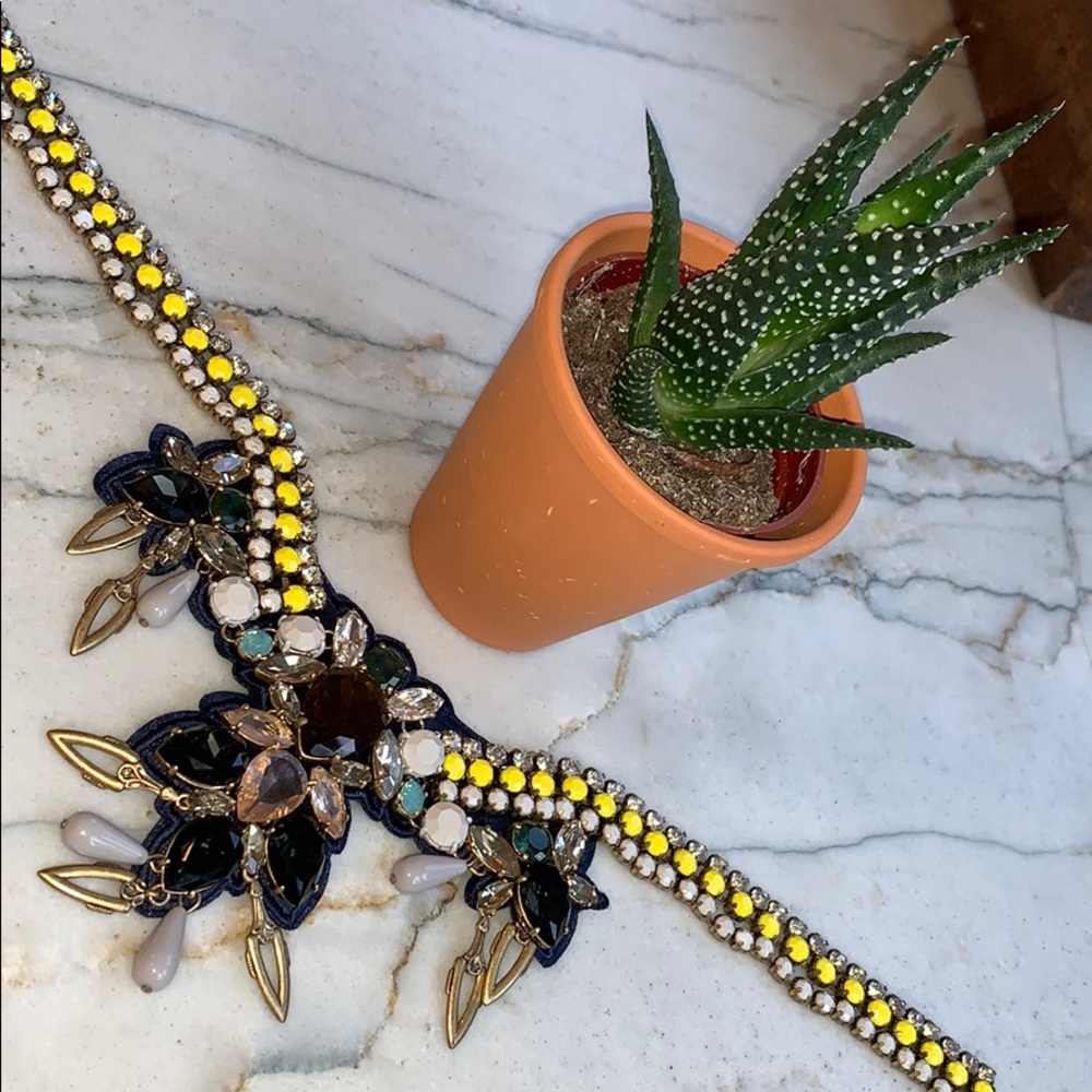 J.Crew Beaded And Crystal Statement Necklace - image 5